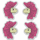 Bloemexpressies gezichten sticker (Voorkant)