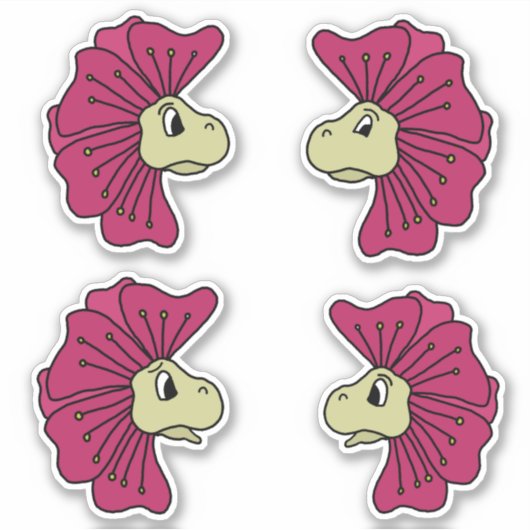 Bloemexpressies gezichten sticker (Voorkant)