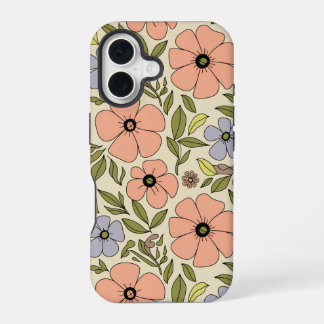 bloemfantasie iPhone 16 hoesje