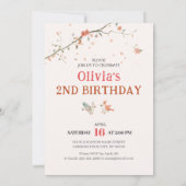 Bloemfeest met katten gevouwen uitnodiging (Achterkant)