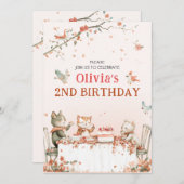 Bloemfeest met katten uitnodiging (Voorkant / Achterkant)