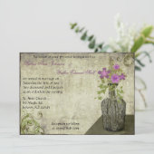  Bloemfles Huwelijksuitnodiging Kaart (Staand voorkant)
