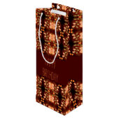  bloemflesje met gevlekt papier, verjaardagscadeau wijn cadeautas (Achterkant Gekanteld)