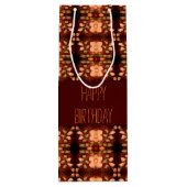  bloemflesje met gevlekt papier, verjaardagscadeau wijn cadeautas (Achterkant)