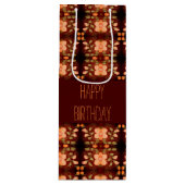  bloemflesje met gevlekt papier, verjaardagscadeau wijn cadeautas (Voorkant)