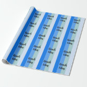 Bloemflesjes, blauwe strepen cadeaupapier (Uitgerold)