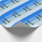 Bloemflesjes, blauwe strepen cadeaupapier (Hoek)