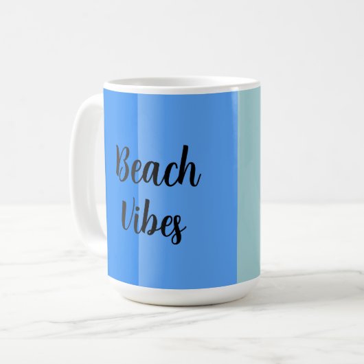 Bloemflesjes, blauwe strepen koffiemok (Voorkant links)