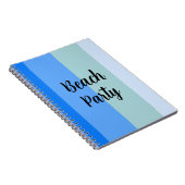 Bloemflesjes, blauwe strepen notitieboek (Rechterzijde)