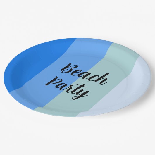 Bloemflesjes, blauwe strepen papieren bordje (Gekanteld)