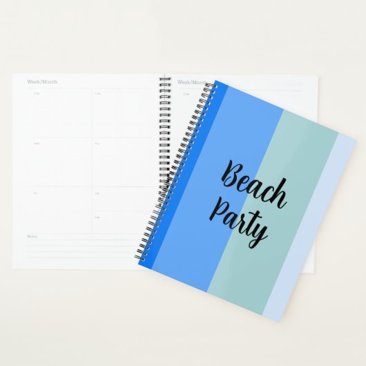 Bloemflesjes, blauwe strepen planner (Display)