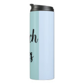 Bloemflesjes, blauwe strepen thermosbeker (Geroteerd rechts)