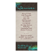 Bloemflessalon Spa Blue Green Brown Reclamekaart (Achterkant)