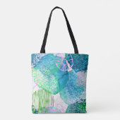 Bloemflorale waterverf abstract tote bag (Achterkant)