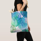 Bloemflorale waterverf abstract tote bag (Dichtbij)
