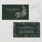 Bloemflorist elegant waterverf in spuit visitekaartje (Voorkant / Achterkant)