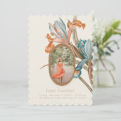  bloemfoto begrafenisprogramma kaart (Staand voorkant)