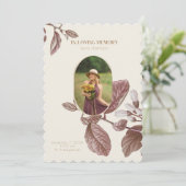  bloemfoto begrafenisprogramma kaart (Staand voorkant)