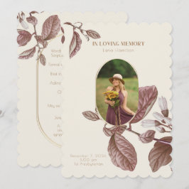  bloemfoto begrafenisprogramma kaart