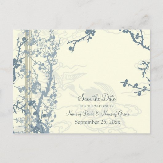 Bloemfoto Bewaar de datum bruiloft Briefkaarten (Achterkant)