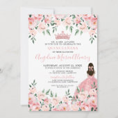 Bloemfoto Blush Pink Quinceanera Kaart (Voorkant)