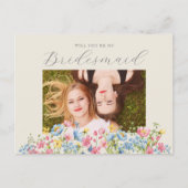 Bloemfoto Bruidsmeisje voorstel Kaart (Voorkant)