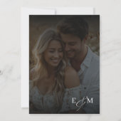 Bloemfoto Huwelijk Sinaasappel en Blush Pink Kaart (Achterkant)