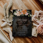 Bloemfoto Huwelijk Sinaasappel en Blush Pink Kaart