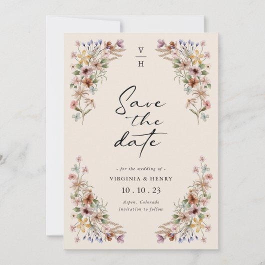 bloemfoto save the date (Voorkant)