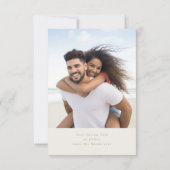 Bloemfoto Subtiele lijst bruiloft Bedankkaart (Achterkant)