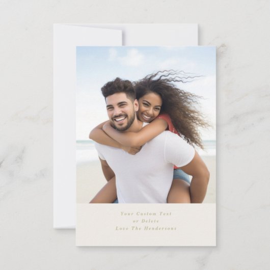 Bloemfoto Subtiele lijst bruiloft Bedankkaart (Achterkant)