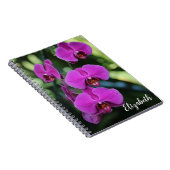 Bloemfotografie Elegante Paarse Orchidee Custom Notitieboek (Rechterzijde)