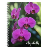 Bloemfotografie Elegante Paarse Orchidee Custom Notitieboek (Voorkant)