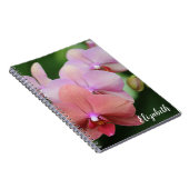 Bloemfotografie Elegante Roze Orchideeën Custom Notitieboek (Rechterzijde)