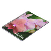 Bloemfotografie Elegante Roze Orchideeën Custom Notitieboek (Linkerzijde)