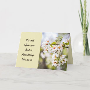 Bloemfotografie Lange vriendschap typografie Kaart