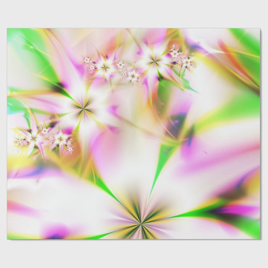 Bloemfractal Cadeaupapier (Vlak)