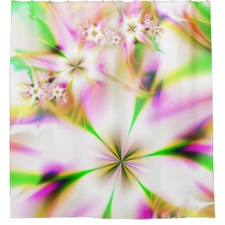 Bloemfractal Douchegordijn
