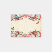 Bloemframe met vlinders post-it® notes (Voorkant)