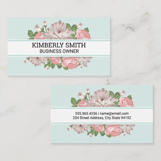 Bloemframe Visitekaartje (Voorkant / Achterkant)