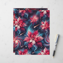 Bloemgalaxy poinsettia patroon plakboek papier
