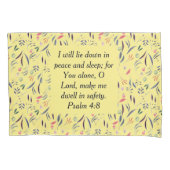 Bloemgeel Christelijk Bijbelvers Kussensloop (Voorkant)