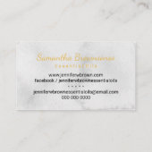 Bloemgeel Daisy waterverf aromatherapie Visitekaartje (Achterkant)