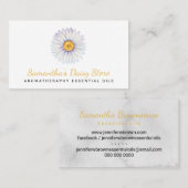 Bloemgeel Daisy waterverf aromatherapie Visitekaartje (Voorkant / Achterkant)