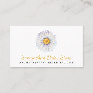 Bloemgeel Daisy waterverf aromatherapie Visitekaartje