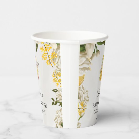 Bloemgeel Groene Thee Party Baby shower Papier Papieren Bekers (Rechts)