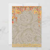 Bloemgeel Half Saree Indische Meisje Ceremonie Kaart (Achterkant)