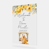 Bloemgeel Mendhi-teken Acryl Bord (Hoek)