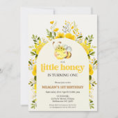 Bloemgeel Onze Honingbij 1e verjaardag Kaart (Voorkant)