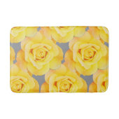  Bloemgeel Sinaasappel Roos Bloemkunst Grijs Badmat (Voorkant)